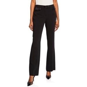 Karl Largerfeld Flare Leg Leather Pocket Pants